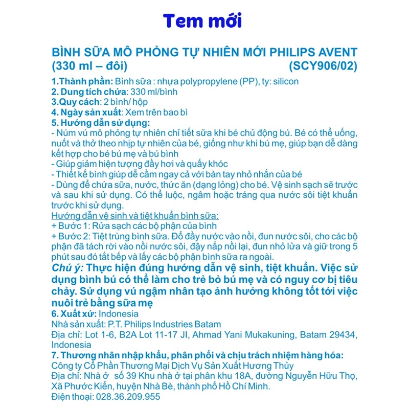 Combo 2 bình sữa nhựa PP Philips Avent SCY900/02 cổ rộng 125 ml (0 - 1 tháng) 39